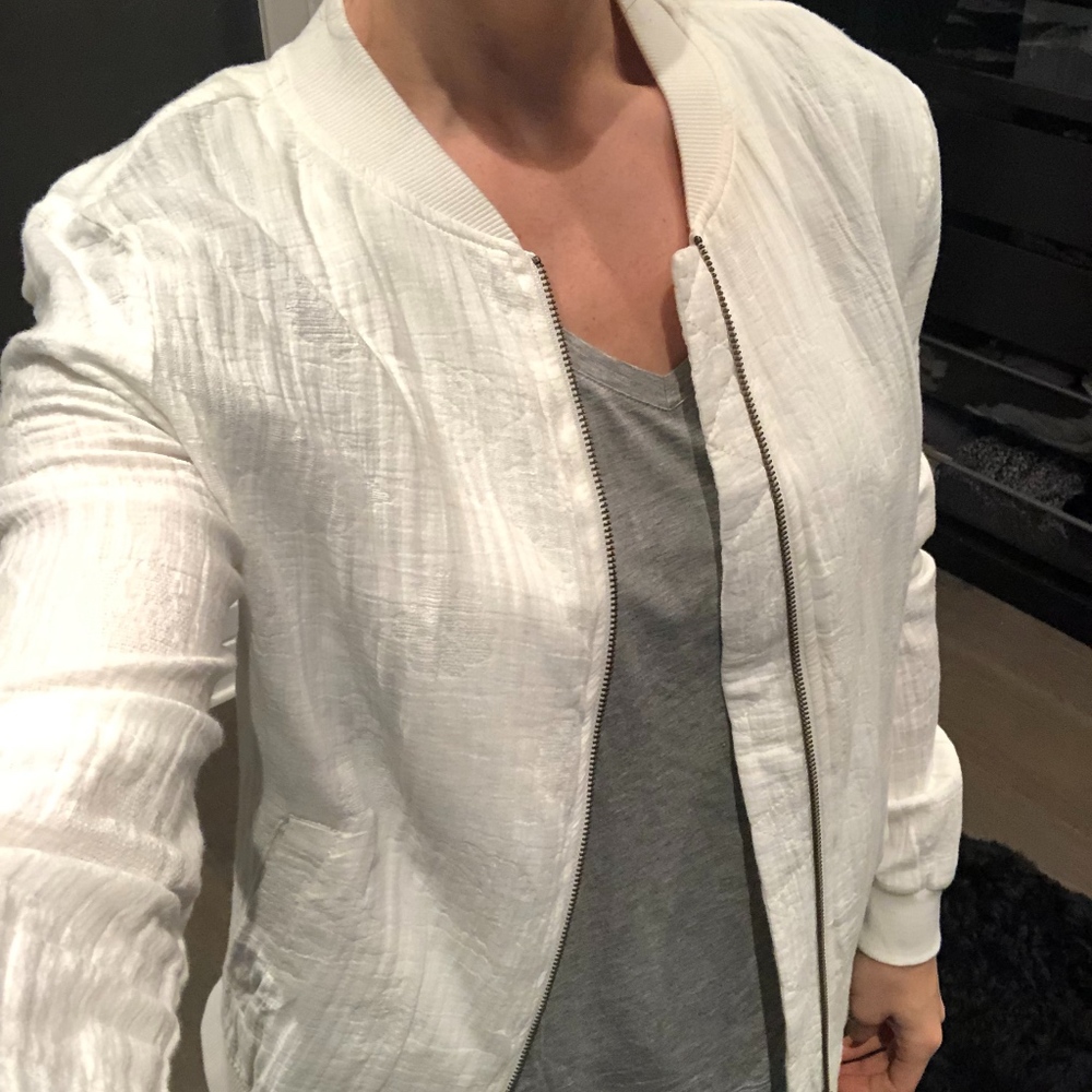 White Bomber Jacket